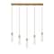 Z-Lite Beau Linear Chandelier, 5-Light, 4.75 In.W x 42 In.L x 12.75 In.H, Rubbed Brass/Clear 740P-5L-RB - alternate 4